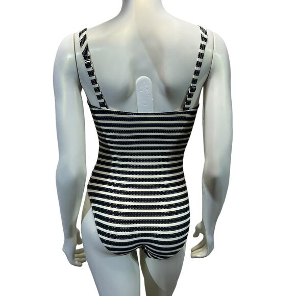 NIPTUCK SWIM Retro Barbie-Inspired Striped One-Piece Swimsuit - Size US 6 - Picture 4 of 16